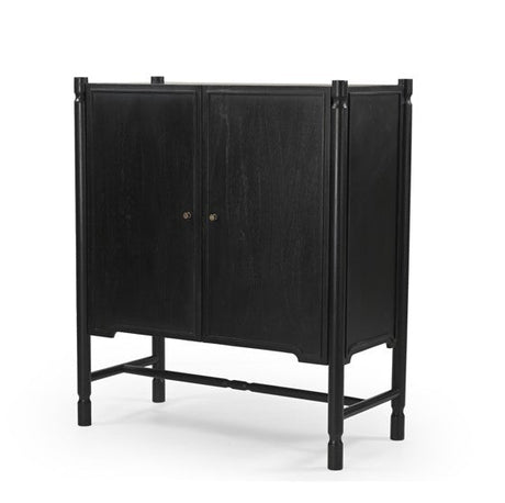 Phil Black Wood 2 Door Bar Cabinet by Mercana at Eve Furniture