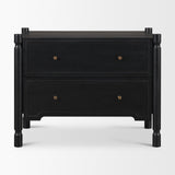 Phil Black Wood 2 Drawer Accent Cabinet by Mercana at Eve Furniture