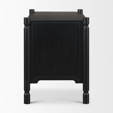 Phil Black Wood 2 Drawer Accent Cabinet by Mercana at Eve Furniture