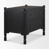 Phil Black Wood 2 Drawer Accent Cabinet by Mercana at Eve Furniture