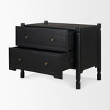 Phil Black Wood 2 Drawer Accent Cabinet by Mercana at Eve Furniture