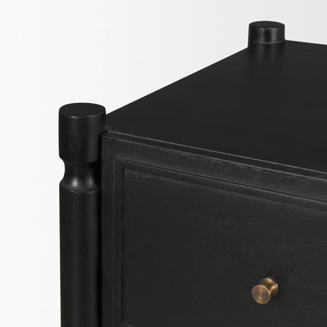Phil Black Wood 2 Drawer Accent Cabinet by Mercana at Eve Furniture