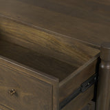 Phil Dark Brown Wood 2 Drawer Accent Cabinet by Mercana at Eve Furniture