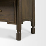 Phil Dark Brown Wood 2 Drawer Accent Cabinet by Mercana at Eve Furniture