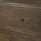 Phil Dark Brown Wood 2 Drawer Accent Cabinet by Mercana at Eve Furniture