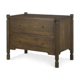 Phil Dark Brown Wood 2 Drawer Accent Cabinet by Mercana at Eve Furniture