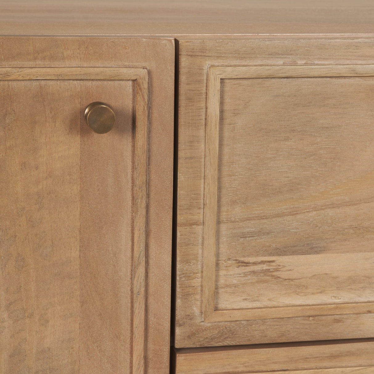 Phil Light Brown Wood 2 Door 1 Drawer w/ Pull Down Media Console by Mercana at Eve Furniture