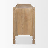 Phil Light Brown Wood 2 Door 3 Drawer Closed Sideboard by Mercana at Eve Furniture