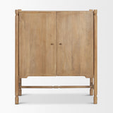 Phil Light Brown Wood 2 Door Bar Cabinet by Mercana at Eve Furniture