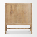 Phil Light Brown Wood 2 Door Bar Cabinet by Mercana at Eve Furniture