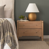 Phil Light Brown Wood 2 Drawer Accent Cabinet by Mercana at Eve Furniture