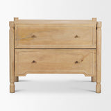 Phil Light Brown Wood 2 Drawer Accent Cabinet by Mercana at Eve Furniture