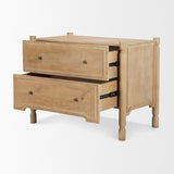 Phil Light Brown Wood 2 Drawer Accent Cabinet by Mercana at Eve Furniture