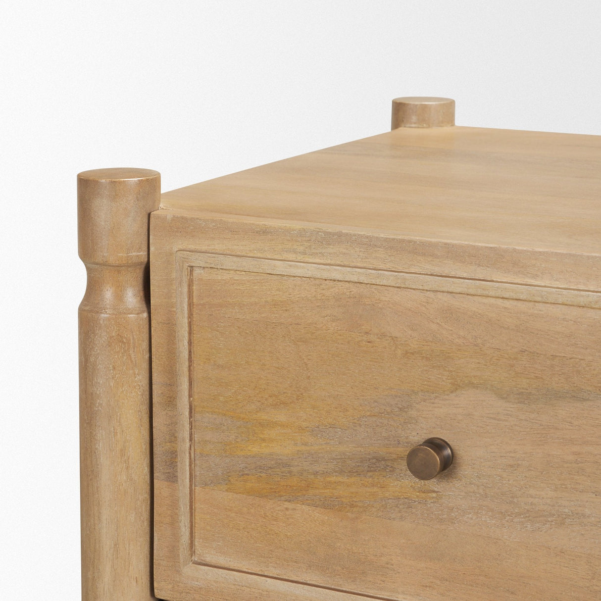 Phil Light Brown Wood 2 Drawer Accent Cabinet by Mercana at Eve Furniture