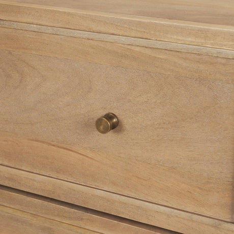 Phil Light Brown Wood 2 Drawer Accent Cabinet by Mercana at Eve Furniture
