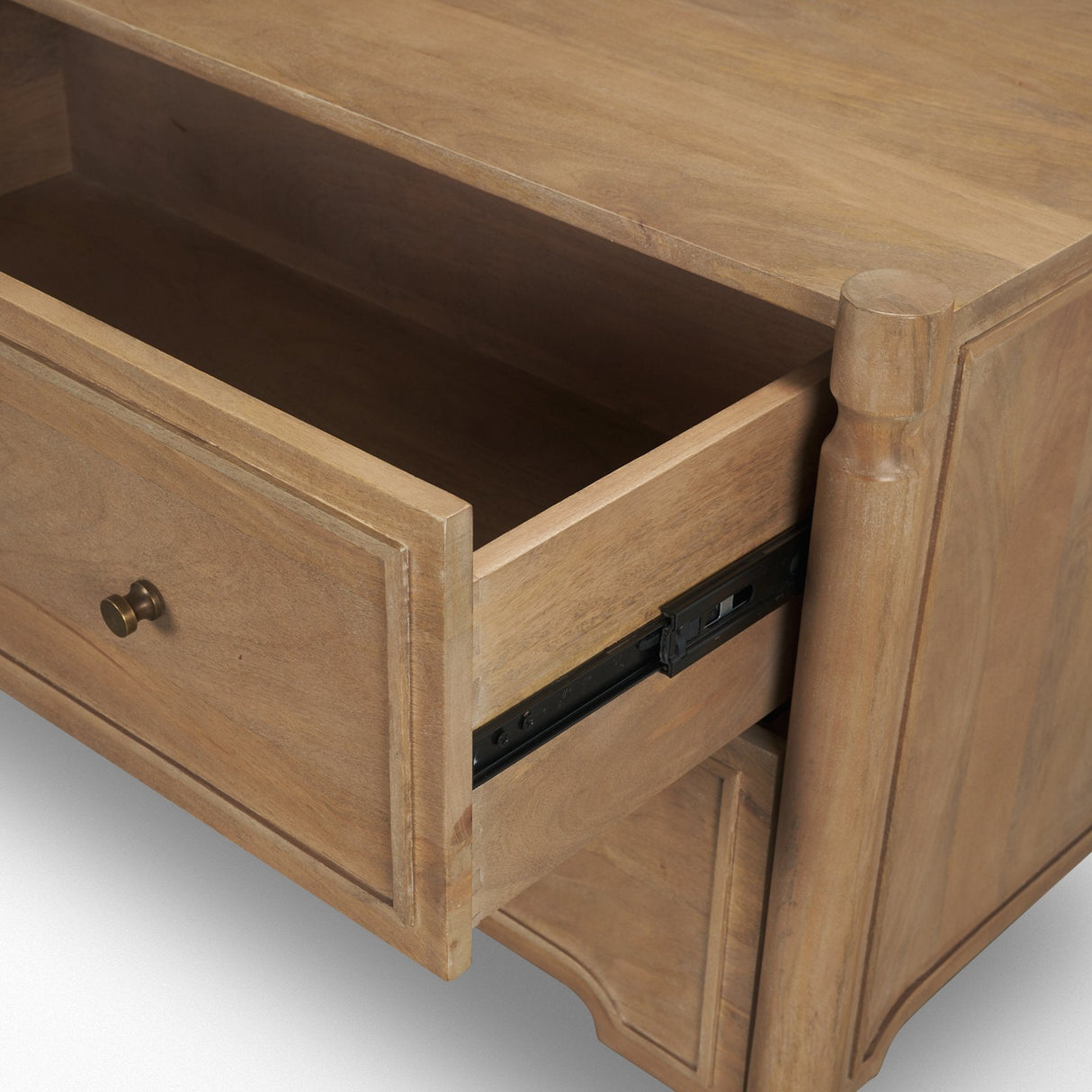 Phil Light Brown Wood 2 Drawer Accent Cabinet by Mercana at Eve Furniture