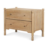 Phil Light Brown Wood 2 Drawer Accent Cabinet by Mercana at Eve Furniture