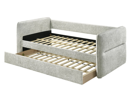 Philipa Light Grey Daybed with Trundle by Crown Mark at Eve Furniture