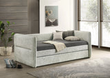 Philipa Light Grey Daybed with Trundle by Crown Mark at Eve Furniture