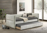 Philipa Light Grey Daybed with Trundle by Crown Mark at Eve Furniture