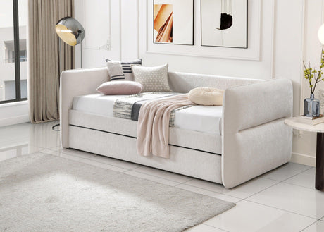 Philipa Oatmeal Twin Daybed with Trundle by Crown Mark at Eve Furniture