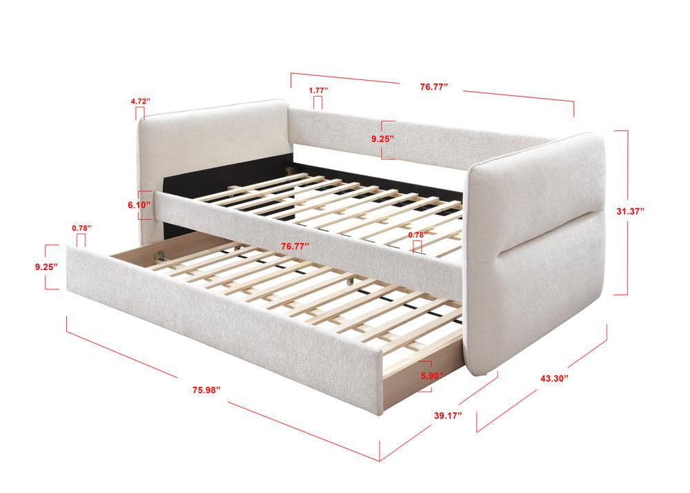 Philipa Oatmeal Twin Daybed with Trundle by Crown Mark at Eve Furniture