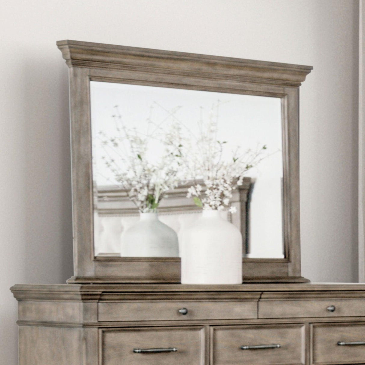 Philomath Aged Oak Mirror by Furniture of America at Eve Furniture