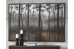 Philyra Black/Orange/Silver Wall Art by Ashley at Eve Furniture