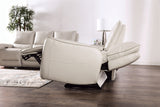 Phineas Beige Power Top Grain Leather Match Reclining Sofa & Loveseat by Furniture of America at Eve Furniture