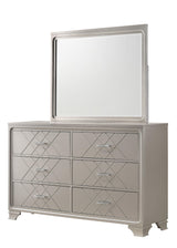 Phoebe Champagne Silver Bedroom Mirror (Mirror Only) by Crown Mark at Eve Furniture
