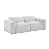 Phoebe Light Gray Power Double Reclining Sofa and Loveseat by Homelegance at Eve Furniture