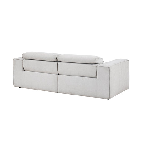 Phoebe Light Gray Power Double Reclining Sofa and Loveseat by Homelegance at Eve Furniture