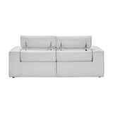 Phoebe Light Gray Power Double Reclining Sofa and Loveseat by Homelegance at Eve Furniture