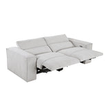 Phoebe Light Gray Power Double Reclining Sofa and Loveseat by Homelegance at Eve Furniture