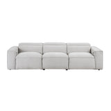 Phoebe Light Gray Power Double Reclining Sofa and Loveseat by Homelegance at Eve Furniture