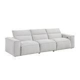 Phoebe Light Gray Power Double Reclining Sofa and Loveseat by Homelegance at Eve Furniture