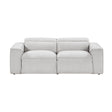 Phoebe Light Gray Power Double Reclining Loveseat with Power Headrests by Homelegance at Eve Furniture