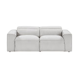 Phoebe Light Gray Power Double Reclining Loveseat with Power Headrests by Homelegance at Eve Furniture