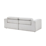 Phoebe Light Gray Power Double Reclining Loveseat with Power Headrests by Homelegance at Eve Furniture