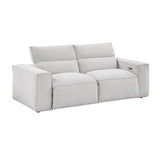 Phoebe Light Gray Power Double Reclining Loveseat with Power Headrests by Homelegance at Eve Furniture