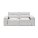 Phoebe Light Gray Power Double Reclining Loveseat with Power Headrests by Homelegance at Eve Furniture