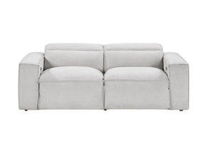 Phoebe Light Gray Power Double Reclining Loveseat with Power Headrests by Homelegance at Eve Furniture