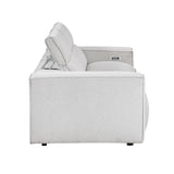 Phoebe Light Gray Power Double Reclining Sofa and Loveseat by Homelegance at Eve Furniture