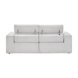 Phoebe Light Gray Power Double Reclining Sofa and Loveseat by Homelegance at Eve Furniture