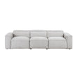 Phoebe Light Gray Power Double Reclining Sofa with Power Headrests by Homelegance at Eve Furniture