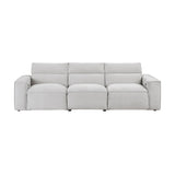Phoebe Light Gray Power Double Reclining Sofa with Power Headrests by Homelegance at Eve Furniture