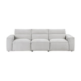 Phoebe Light Gray Power Double Reclining Sofa with Power Headrests by Homelegance at Eve Furniture