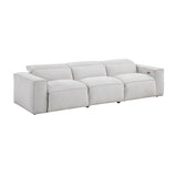 Phoebe Light Gray Power Double Reclining Sofa with Power Headrests by Homelegance at Eve Furniture