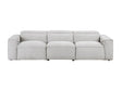 Phoebe Light Gray Power Double Reclining Sofa with Power Headrests by Homelegance at Eve Furniture