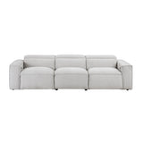 Phoebe Light Gray Power Reclining Sofa and Loveseat by Homelegance at Eve Furniture